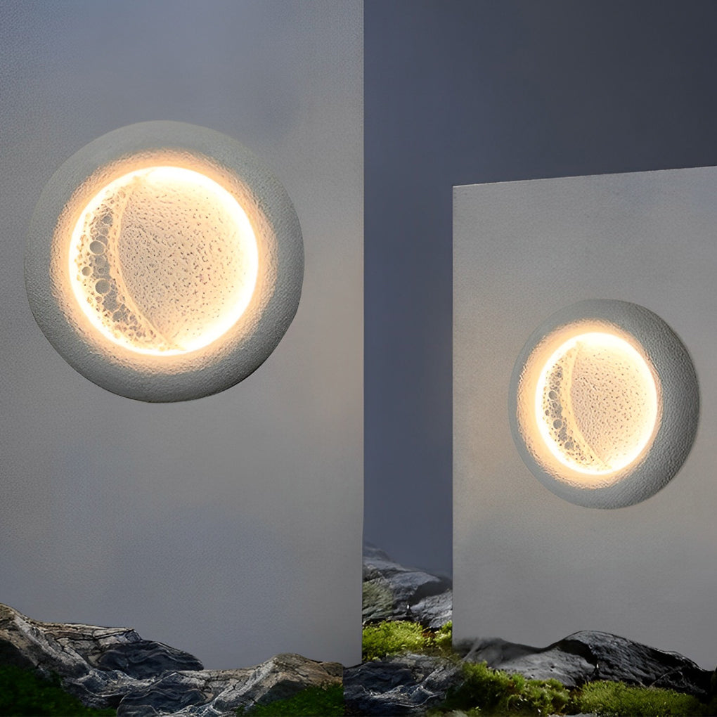 Creative Moon Shaped Waterproof LED 10W Modern Wall Lamp Exterior Decor