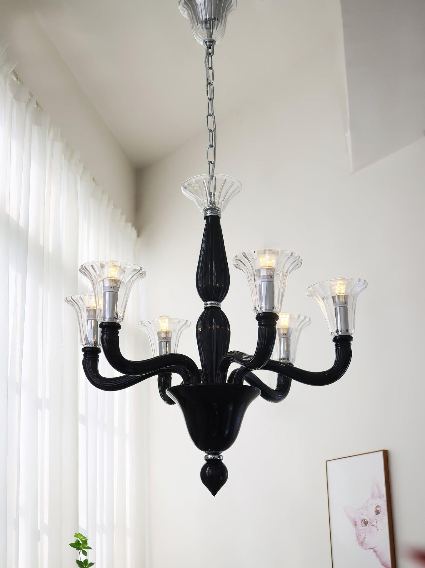 Murano Candle Electrolier Chandelier