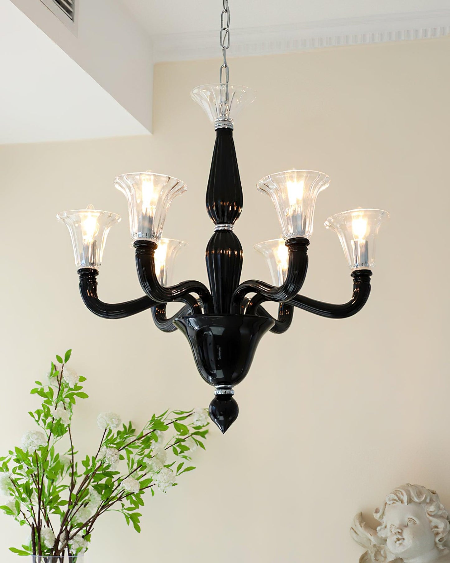 Murano Candle Electrolier Chandelier