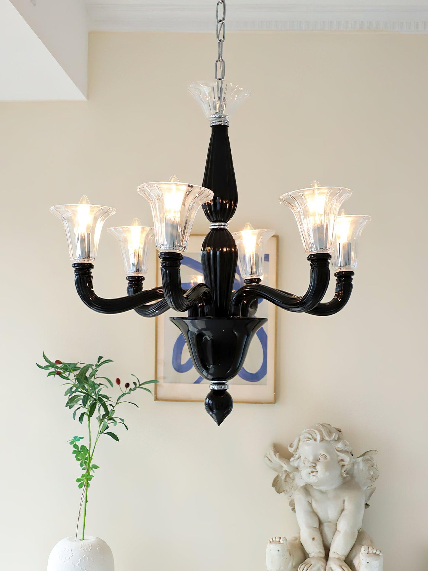 Murano Candle Electrolier Chandelier