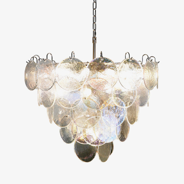 Murano Disc Iridescent Pendant light Chandelier