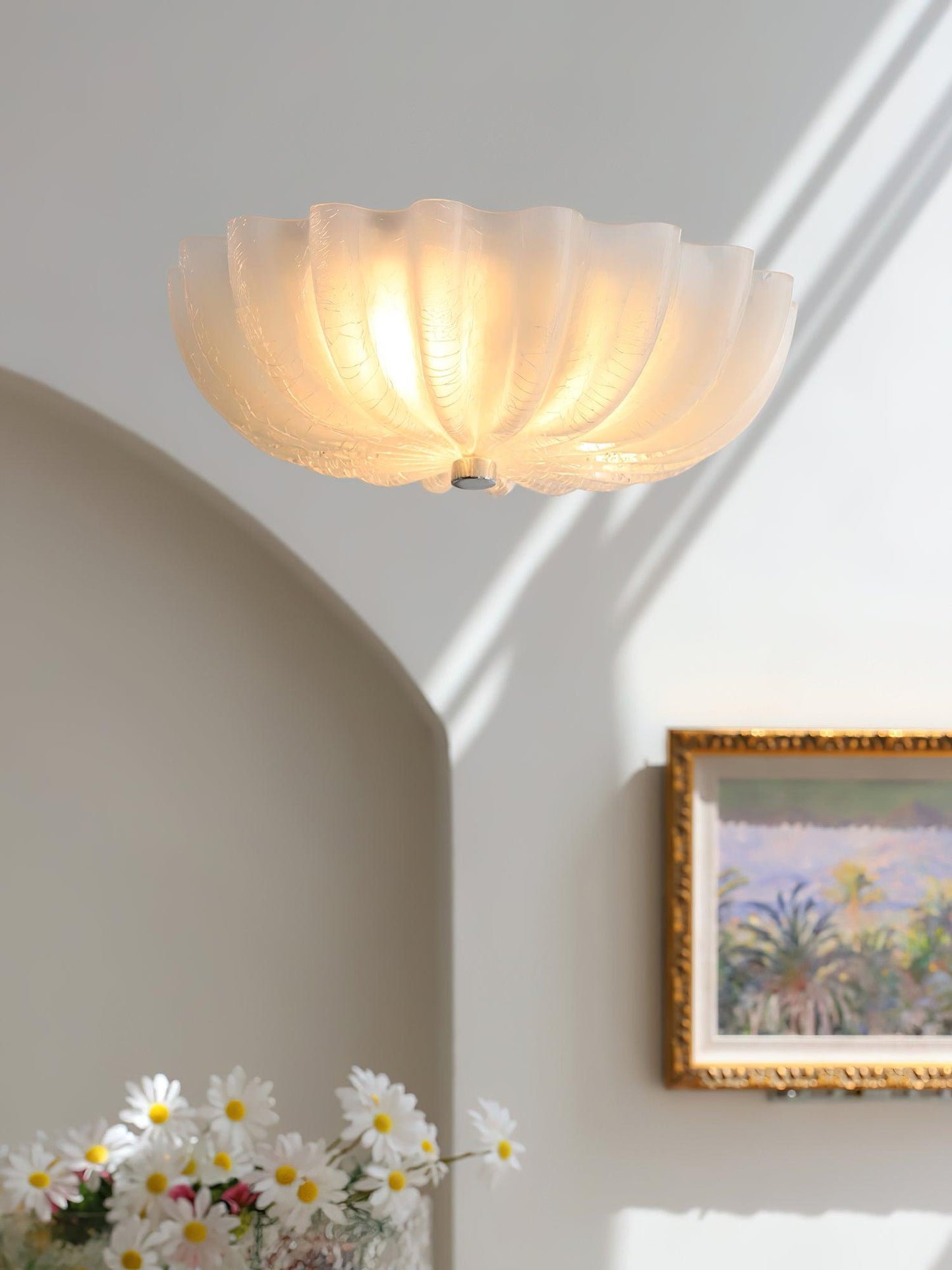 Murano Glass Flush Overhead fixture Ceiling Light