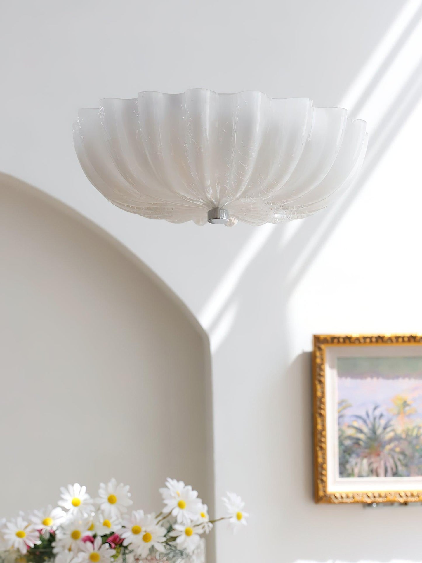 Murano Glass Flush Overhead fixture Ceiling Light