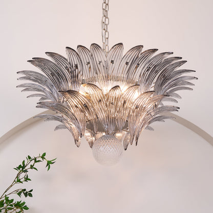 Murano Palmette Transparent Pendant light Chandelier