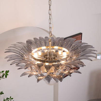 Murano Palmette Transparent Pendant light Chandelier