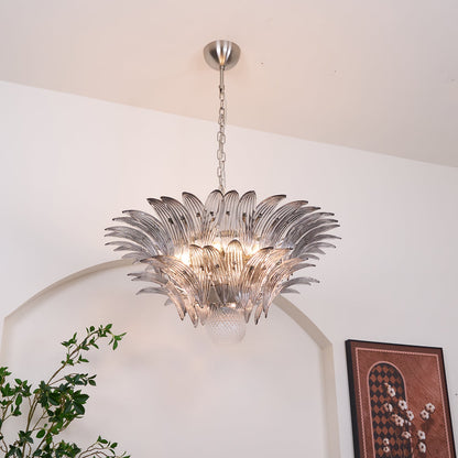 Murano Palmette Transparent Pendant light Chandelier