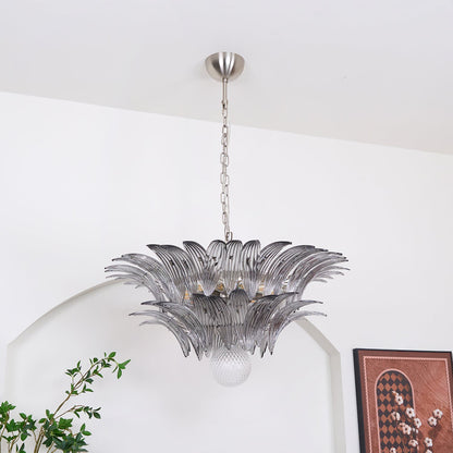 Murano Palmette Transparent Pendant light Chandelier