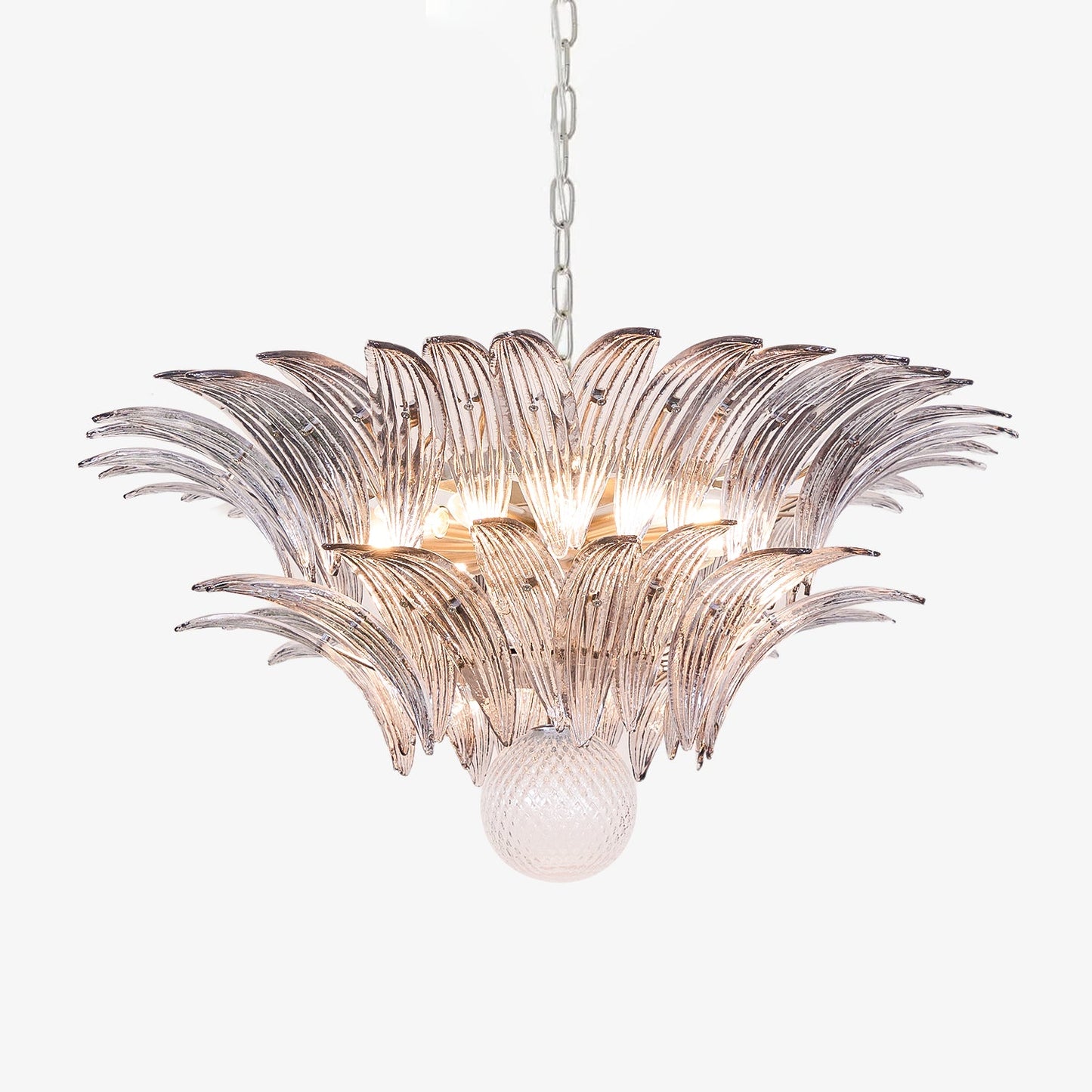 Murano Palmette Transparent Pendant light Chandelier