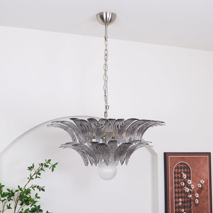 Murano Palmette Transparent Pendant light Chandelier