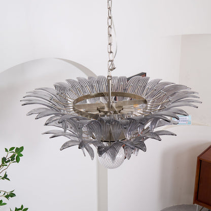 Murano Palmette Transparent Pendant light Chandelier