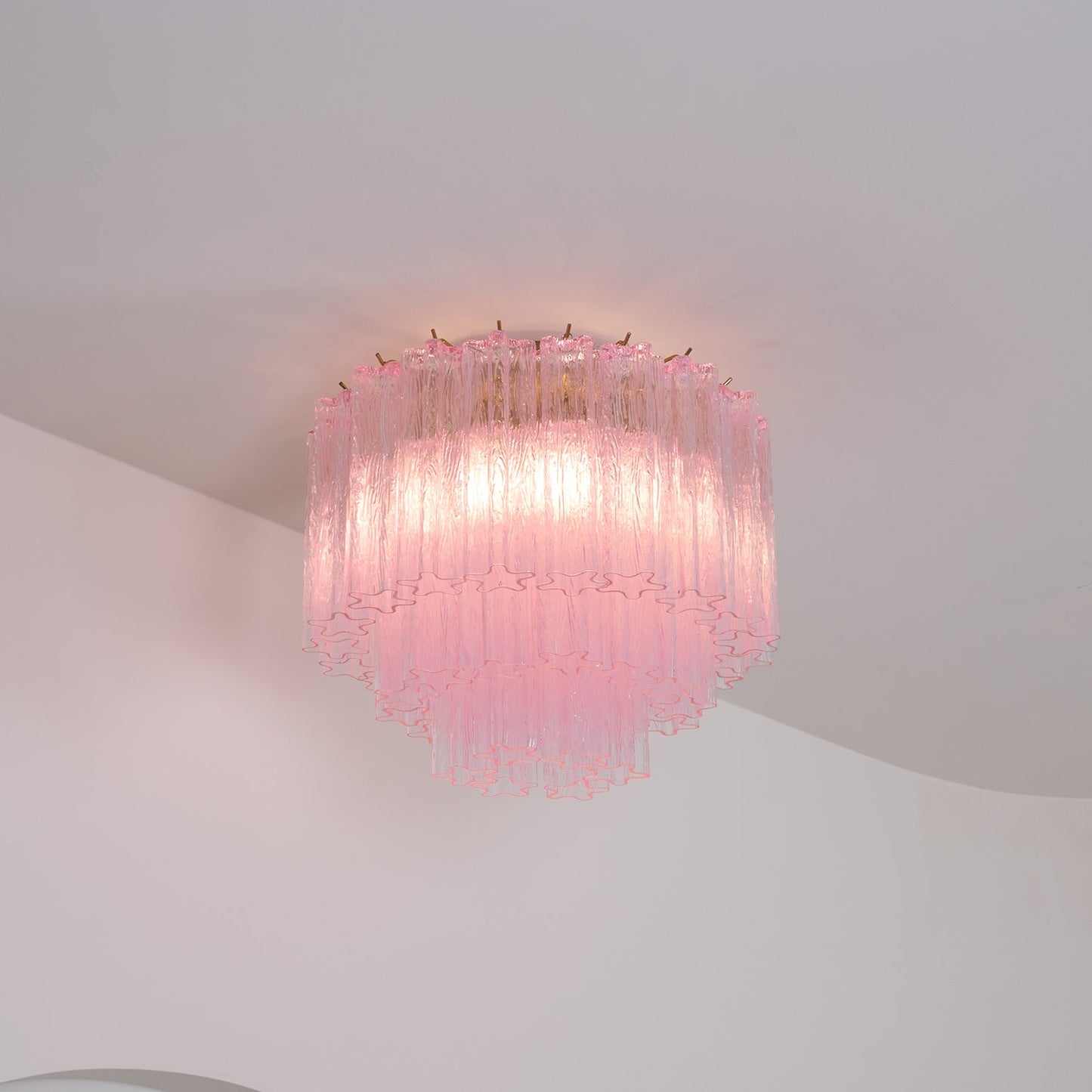 Murano Pink Glass Ceiling-mounted light Ceiling Light