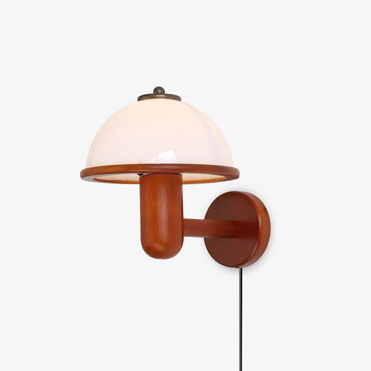 Mushroom Wood Sconce Wall Lamp