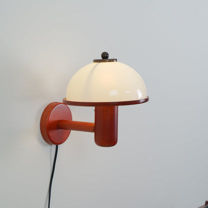 Mushroom Wood Sconce Wall Lamp