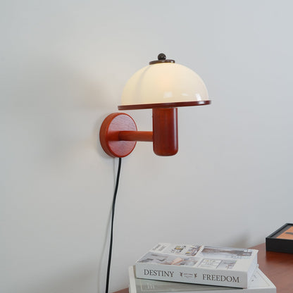 Mushroom Wood Sconce Wall Lamp