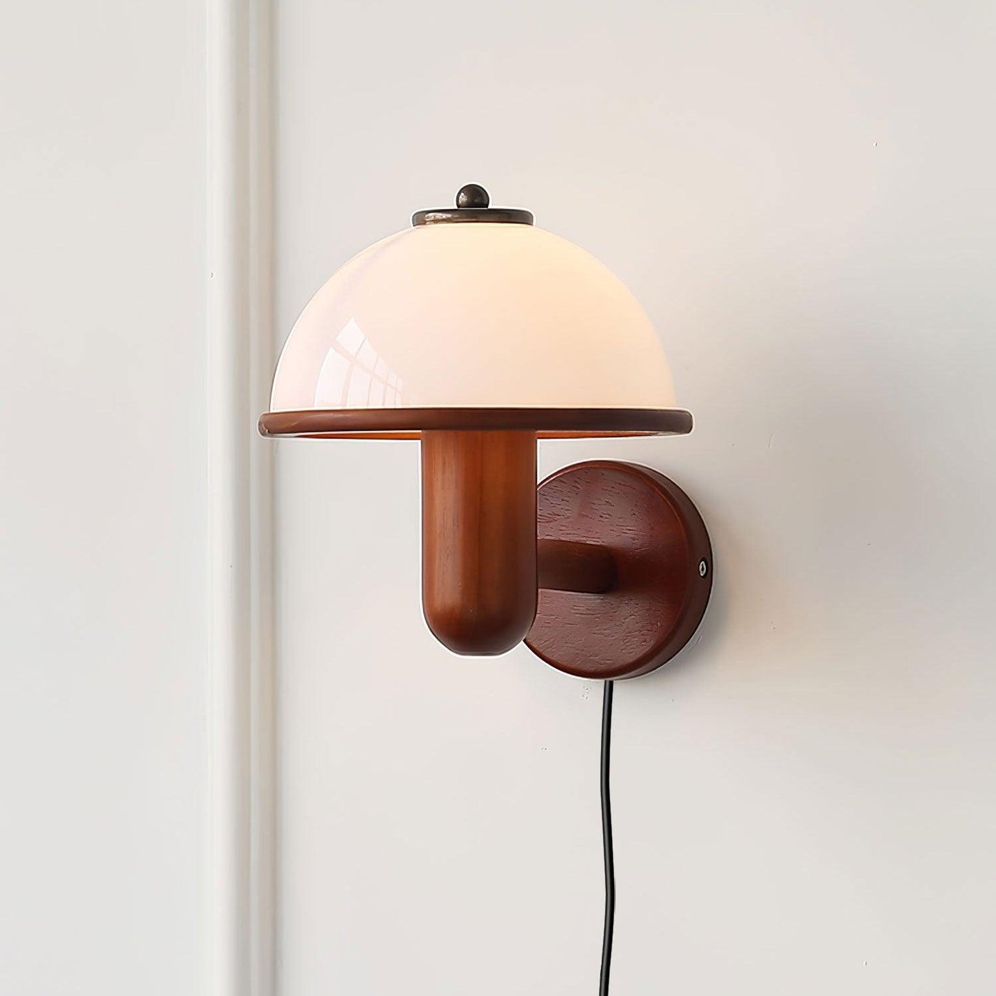 Mushroom Wood Sconce Wall Lamp