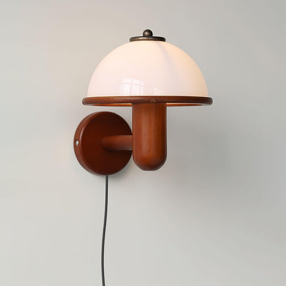 Mushroom Wood Sconce Wall Lamp