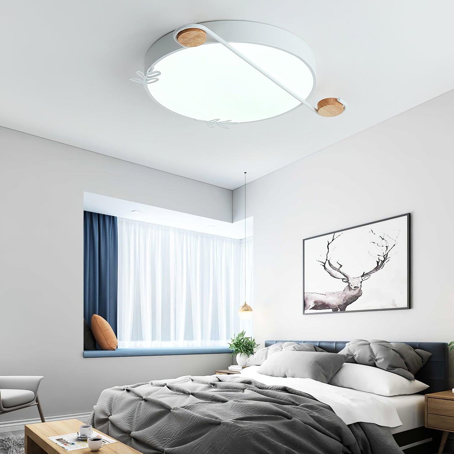 Musical Note Round Ceiling-mounted light Ceiling Lamp