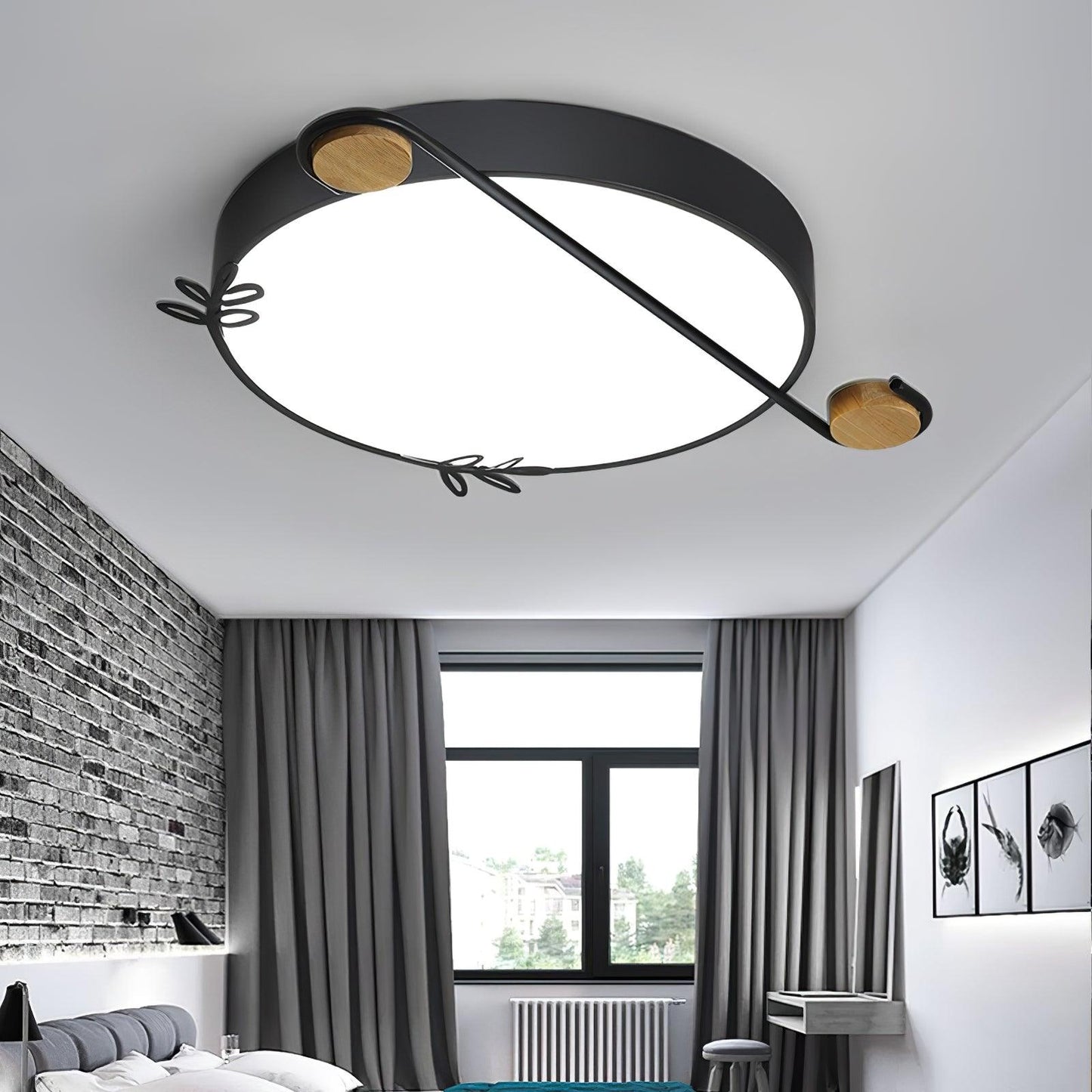 Musical Note Round Ceiling-mounted light Ceiling Lamp