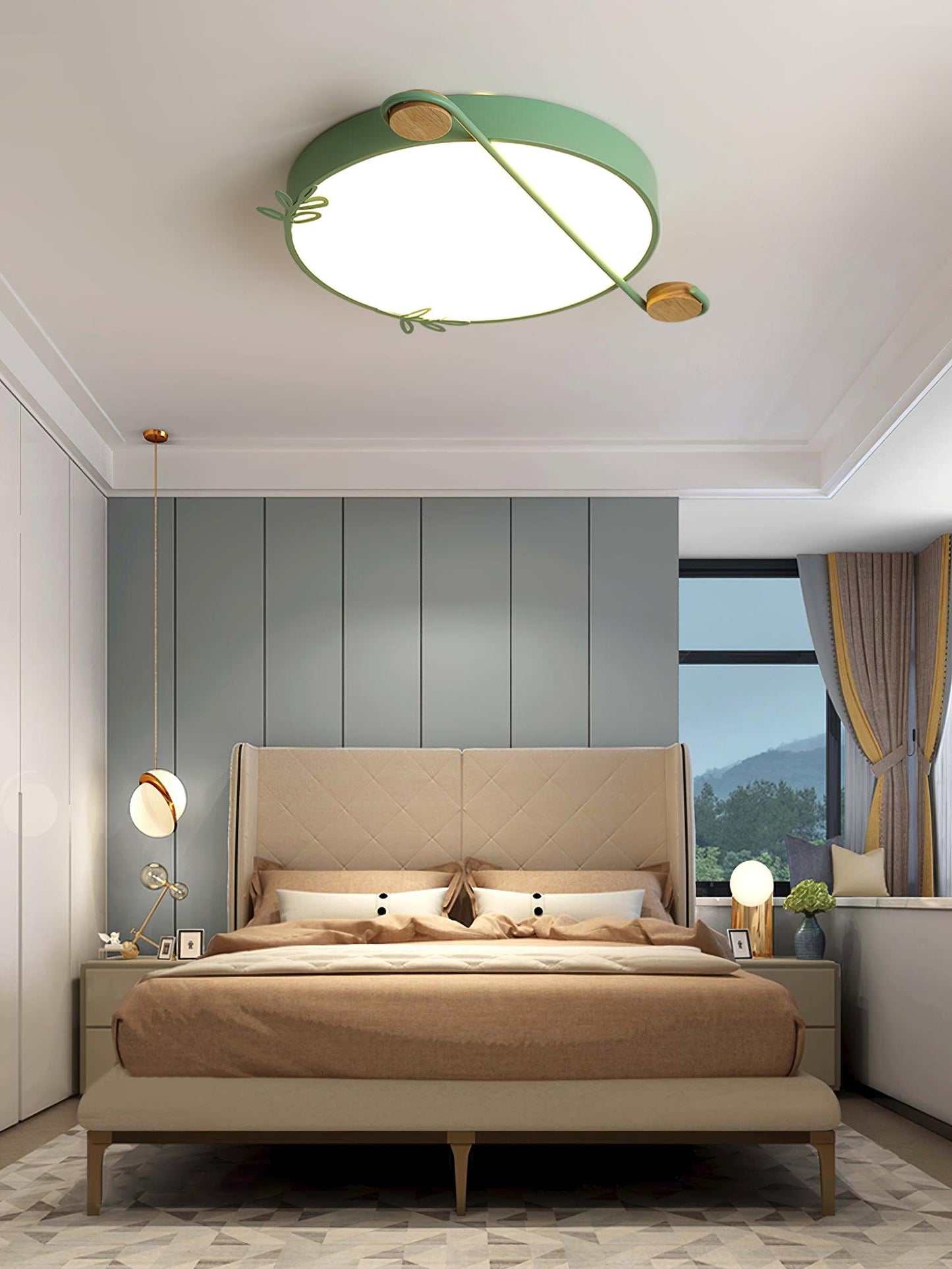 Musical Note Round Ceiling-mounted light Ceiling Lamp