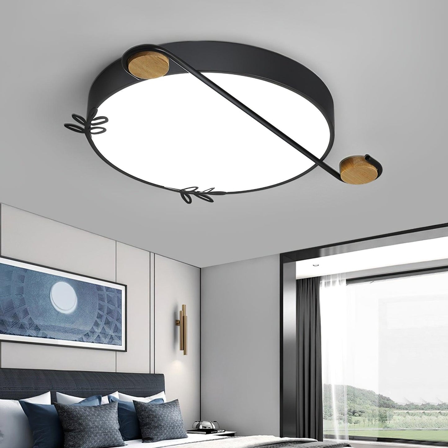 Musical Note Round Ceiling-mounted light Ceiling Lamp