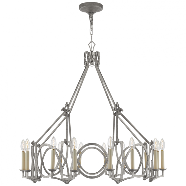 Chandelier, 16-Light, Venetian Silver, 37.25"W (NW 5011VS 2UZXC)