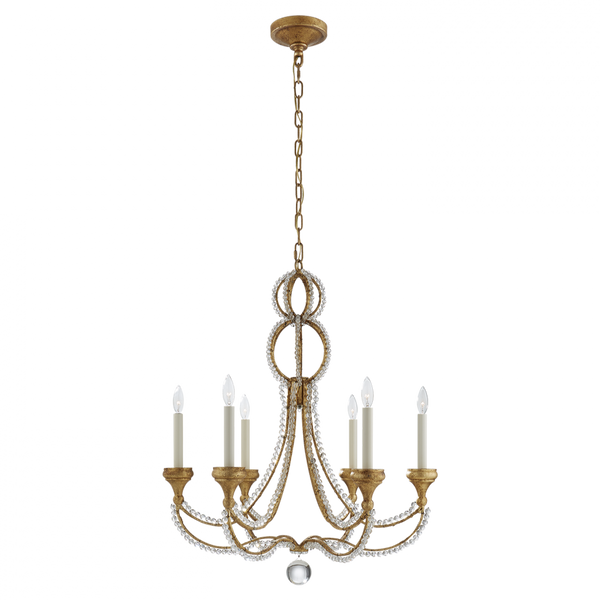 Chandelier, 6-Light, Venetian Gold, 29.25"W (NW 5030VG 2R25J)