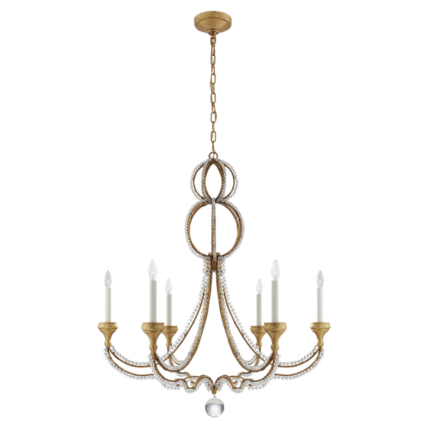 Chandelier, 6-Light, Venetian Gold, 38"W (NW 5031VG 2R25L)