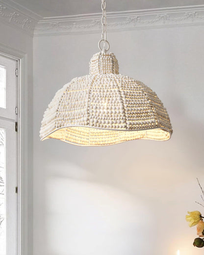 Obispo Wood Beads Droplight Pendant Lamp