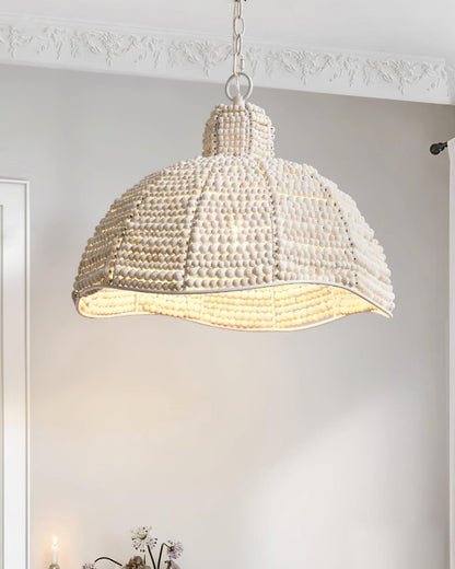 Obispo Wood Beads Droplight Pendant Lamp