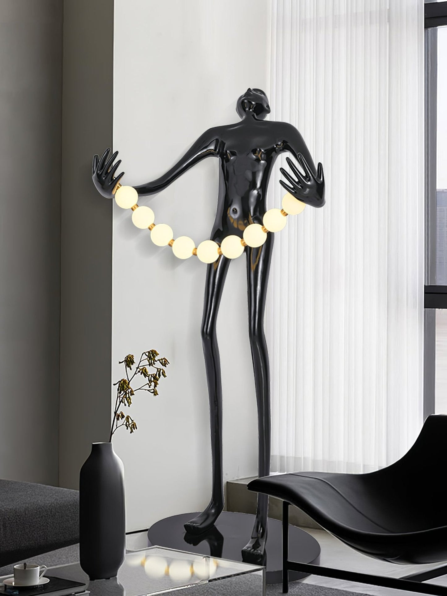 Orb Juggler Sculpture Uplight Lamp Floor Lamp