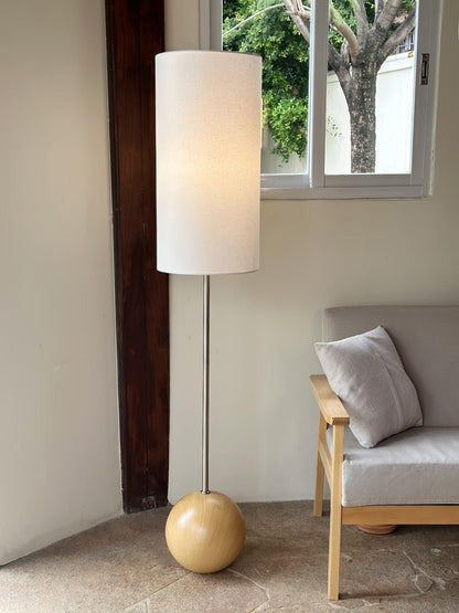 Orbis Wooden Sphere Standing Lamp Floor Lamp