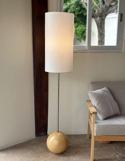 Orbis Wooden Sphere Standing Lamp Floor Lamp