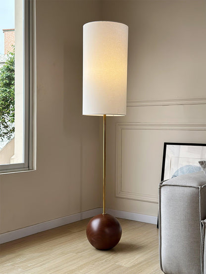 Orbis Wooden Sphere Standing Lamp Floor Lamp