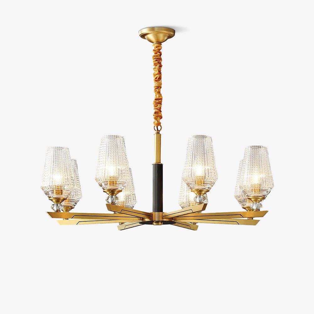 Orrefors Brass Ceiling fixture Chandelier