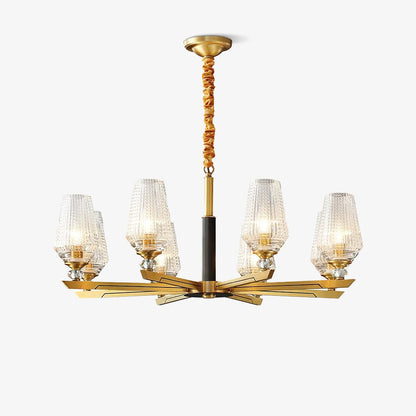 Orrefors Brass Ceiling fixture Chandelier