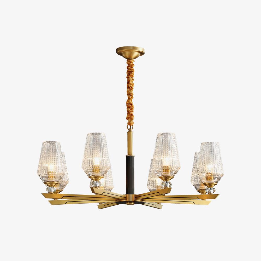 Orrefors Brass Ceiling fixture Chandelier