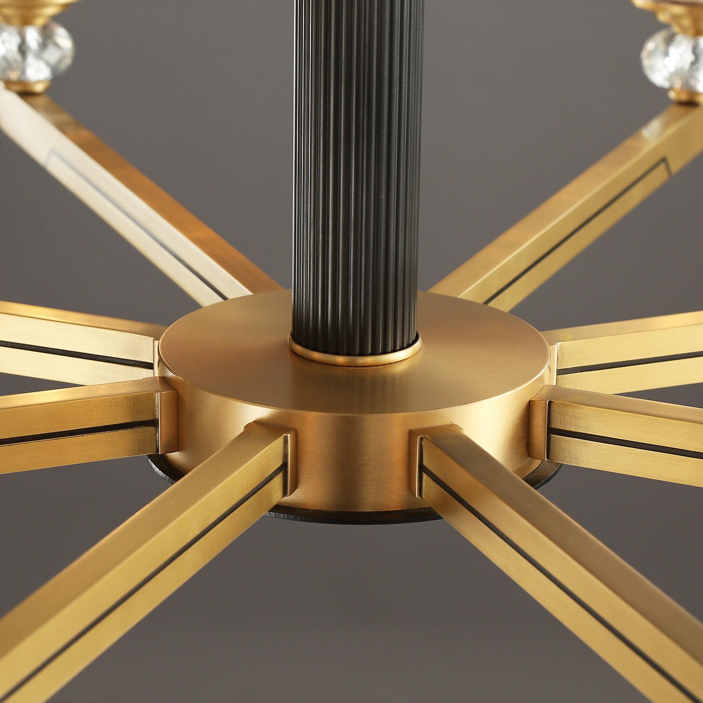 Orrefors Brass Ceiling fixture Chandelier