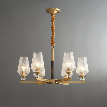 Orrefors Brass Ceiling fixture Chandelier