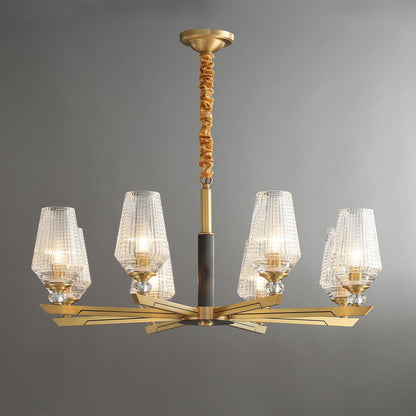 Orrefors Brass Ceiling fixture Chandelier