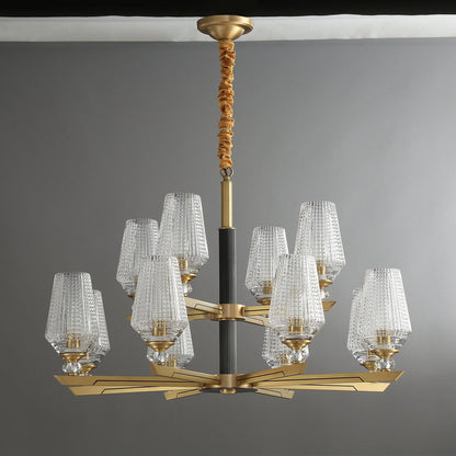 Orrefors Brass Ceiling fixture Chandelier