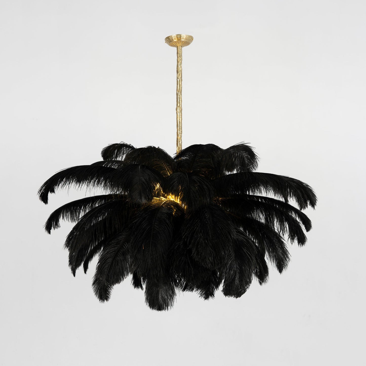 Ostrich Feather Gasolier Chandelier