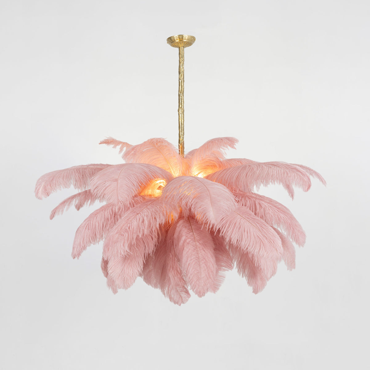 Ostrich Feather Gasolier Chandelier