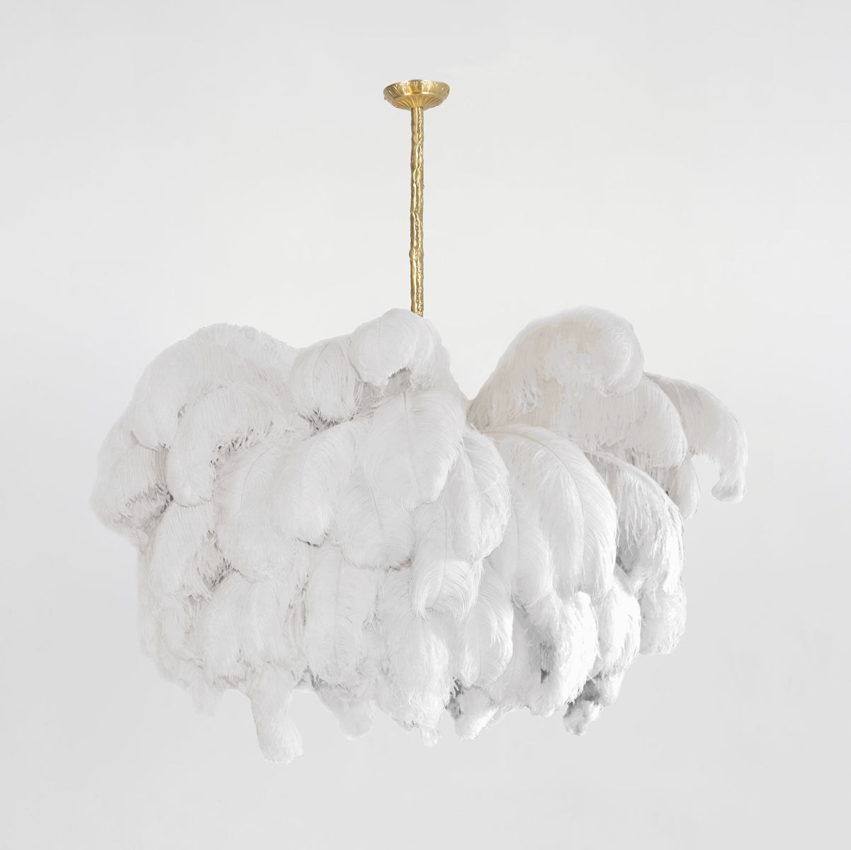 Ostrich Feather Gasolier Chandelier