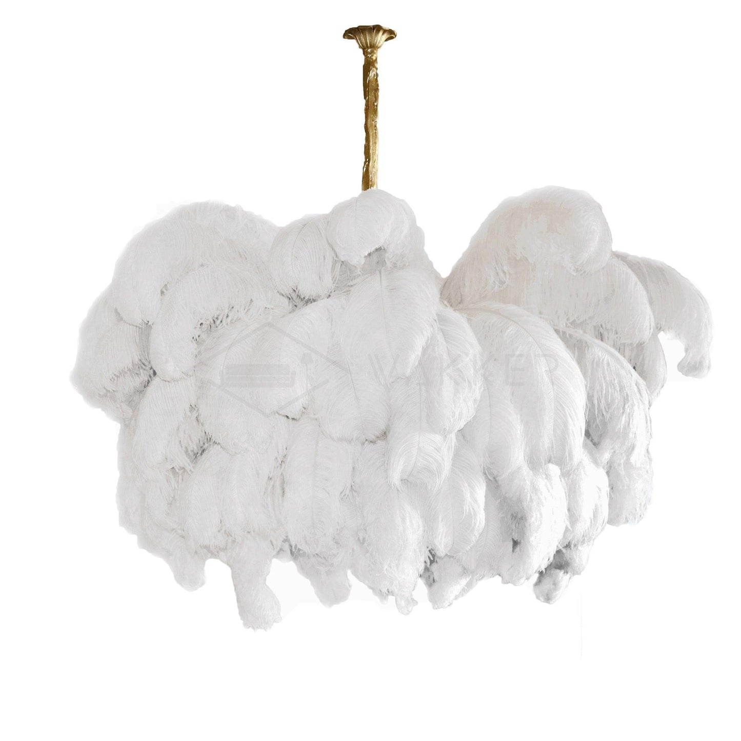 Ostrich Feather Gasolier Chandelier