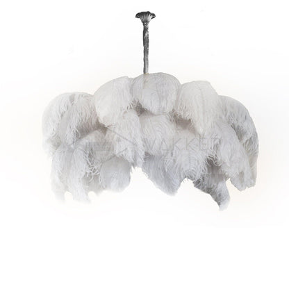 Ostrich Feather Gasolier Chandelier