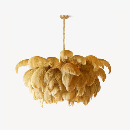 Ostrich Feather Gasolier Chandelier