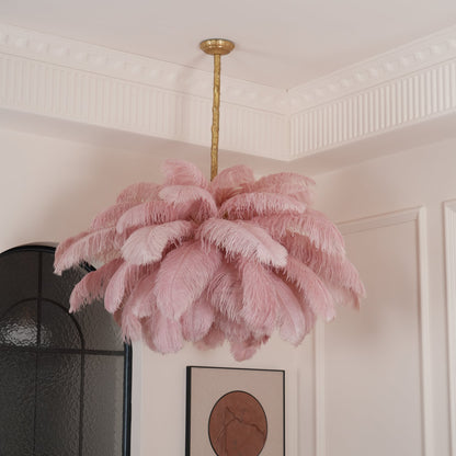 Ostrich Feather Gasolier Chandelier