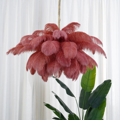 Ostrich Feather Gasolier Chandelier