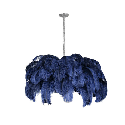 Ostrich Feather Gasolier Chandelier