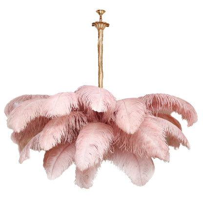 Ostrich Feather Gasolier Chandelier